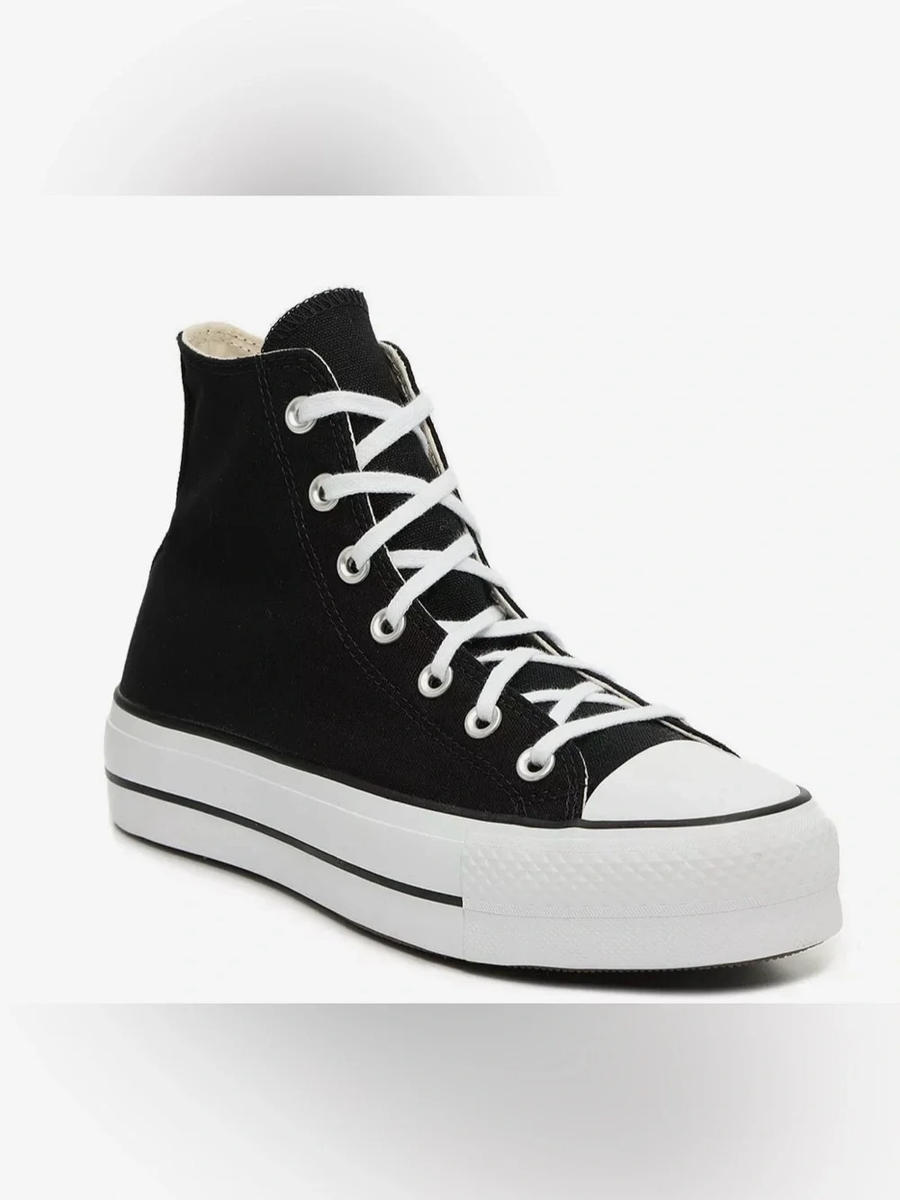 Converse High Top Platform Sneaker - Black & White
